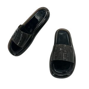 Tory Burch Bubble Jelly Slide Sandal Black Sz 7 B Fast Shipping